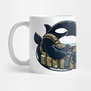 Tactical Orca Majesty Tee: Where Strength Meets Oceanic Elegance Mug